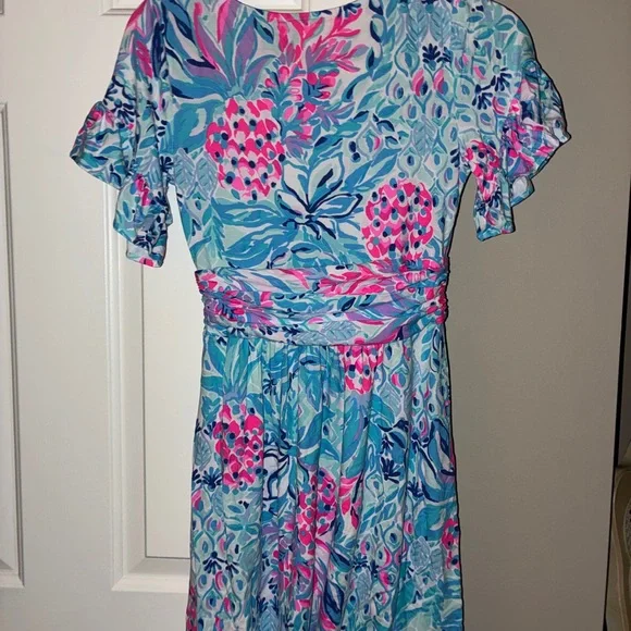Lilly Pulitzer flare ruffle sleeve dress Sz. XS - Picture 4 of 8